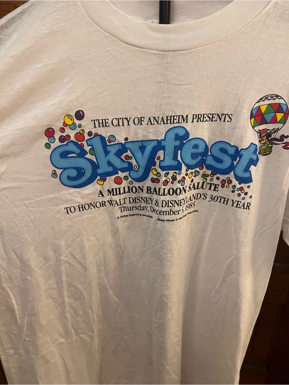 Anaheim Skyfest Honoring Disneyland Rare Tshirt